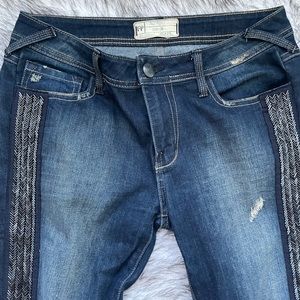 Free People Jeans with Glass tuxedo details